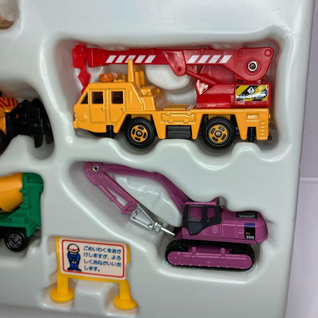 ☆絶版☆建設車両セット2☆ミキサー車 ショベル ブルドーザークレーン