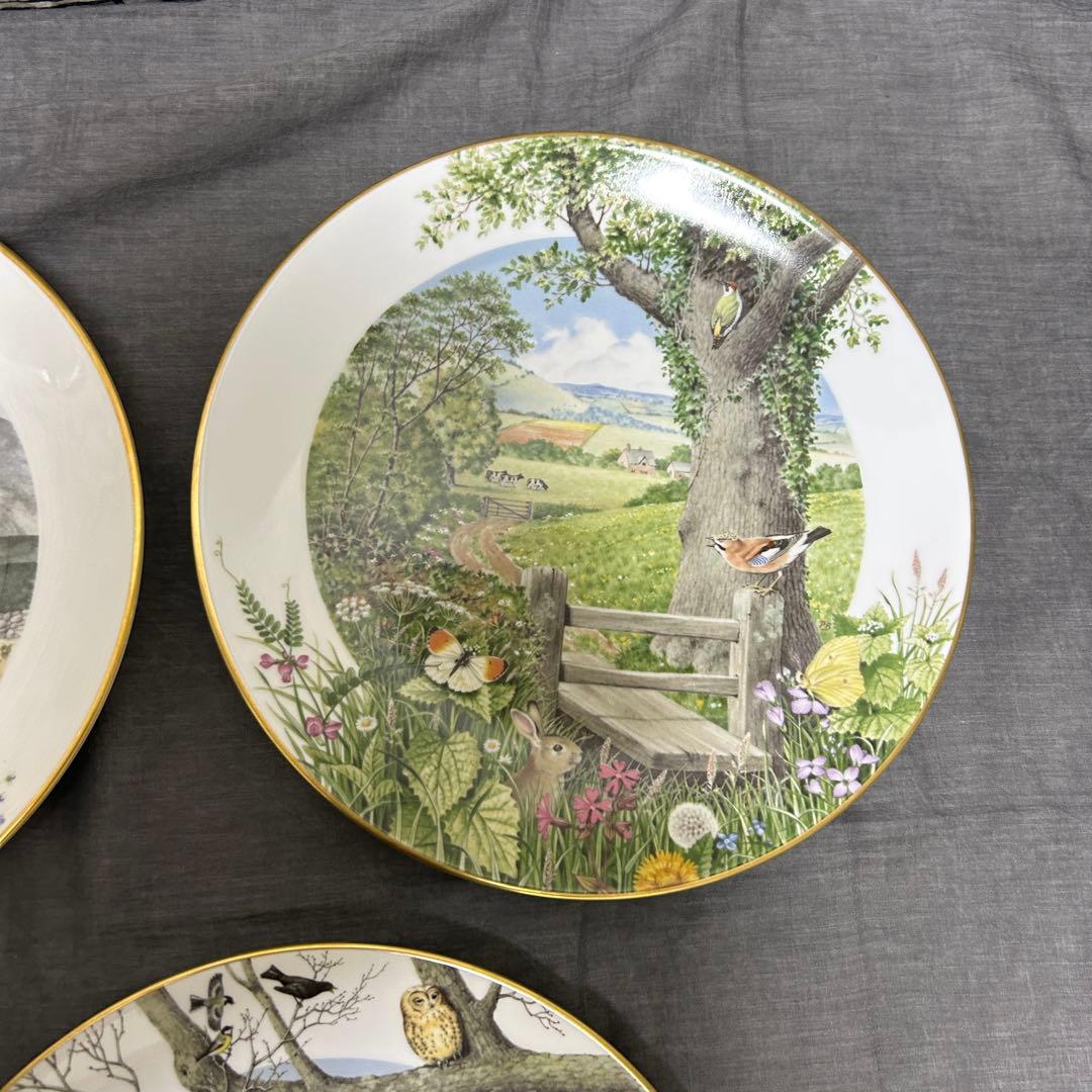 ロイヤルウースター 限定 プレート4枚セット 英国製 フランクリン