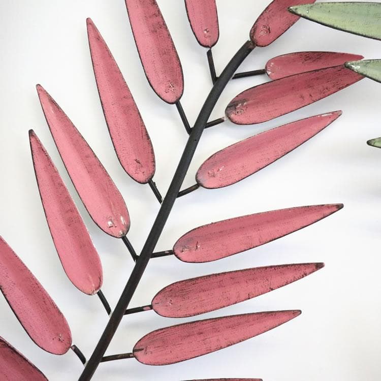 ウォールアートパネル フラワーベース/キャンドルホルダー シダ