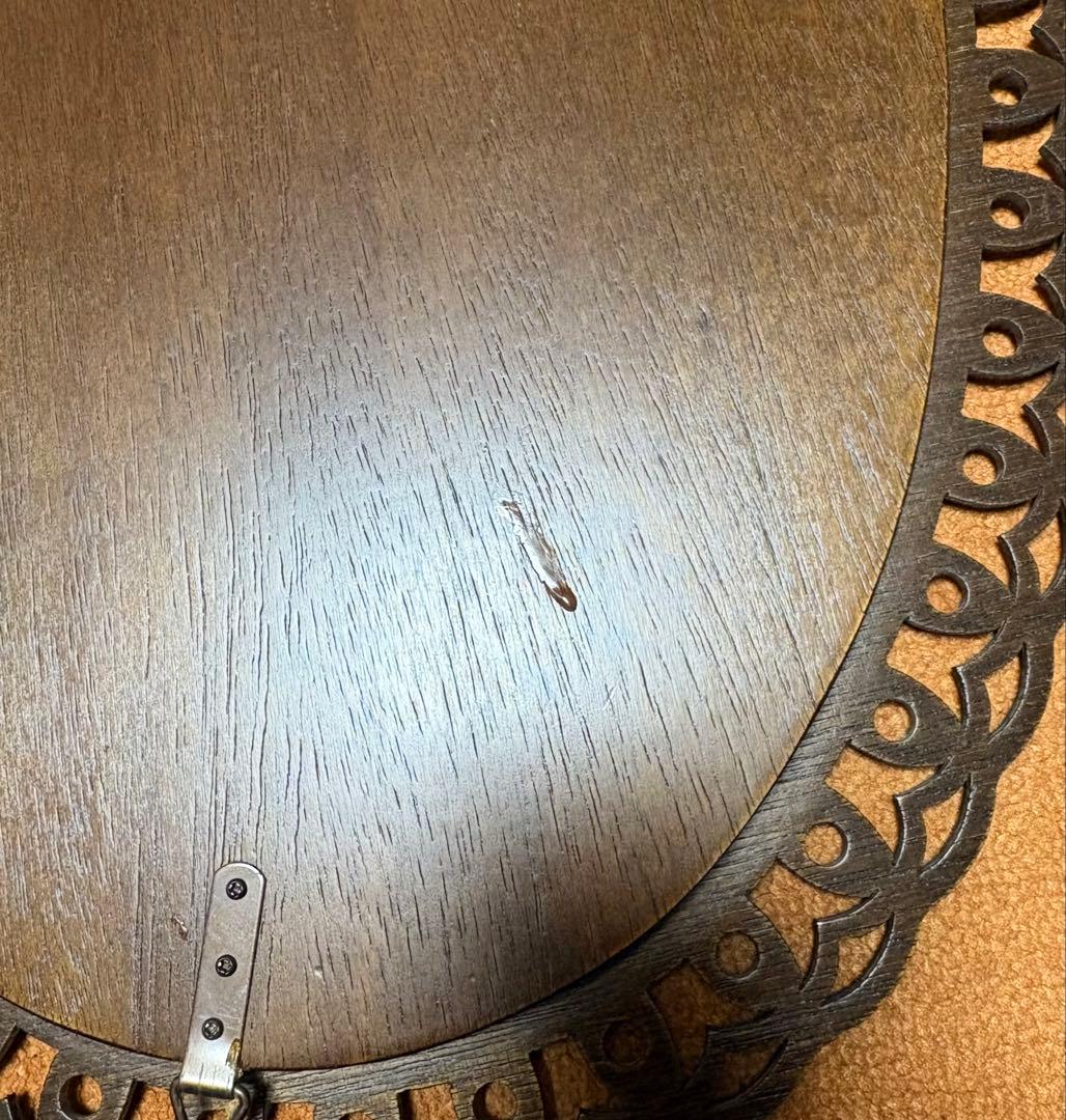 国産高級家具 レース細工ウォールミラー アンティーク調 鏡