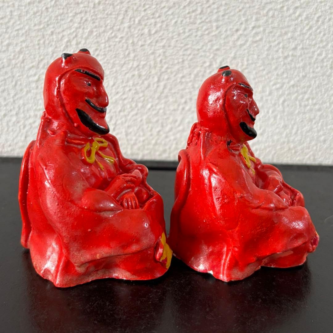 ヴィンテージ　1950s 日本製　陶器　レッドサタン　デビル　ソルト&ペッパー