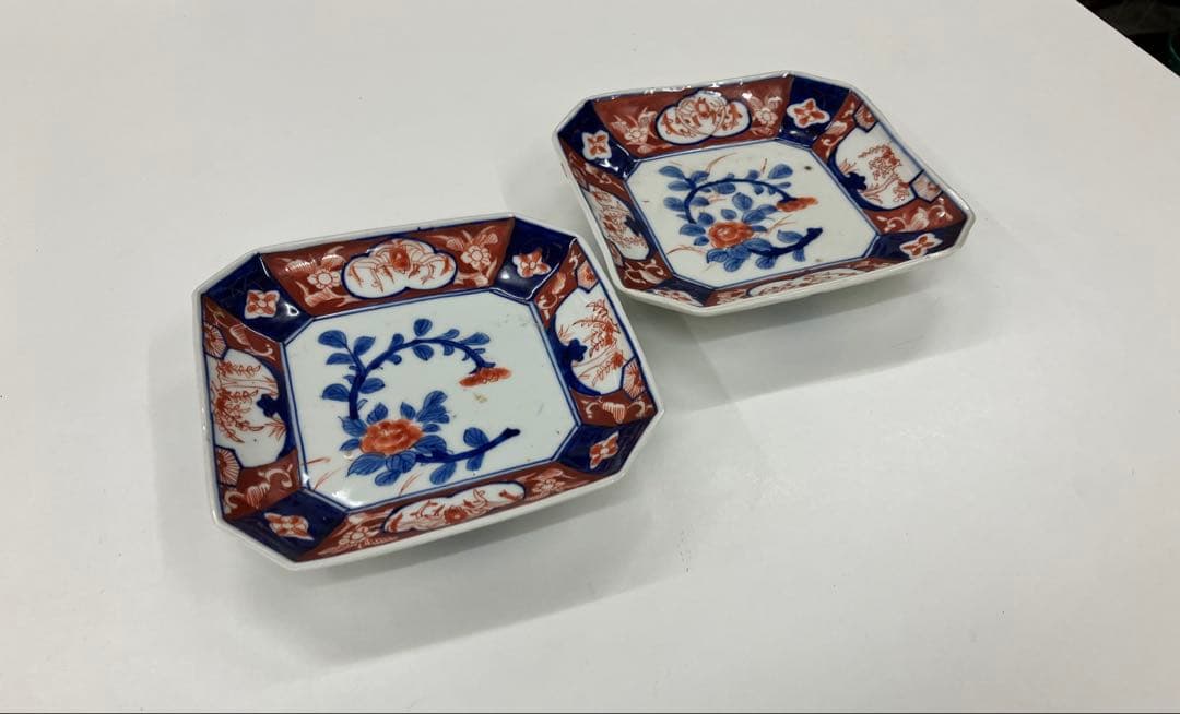 伊万里焼 花柄 皿 明治