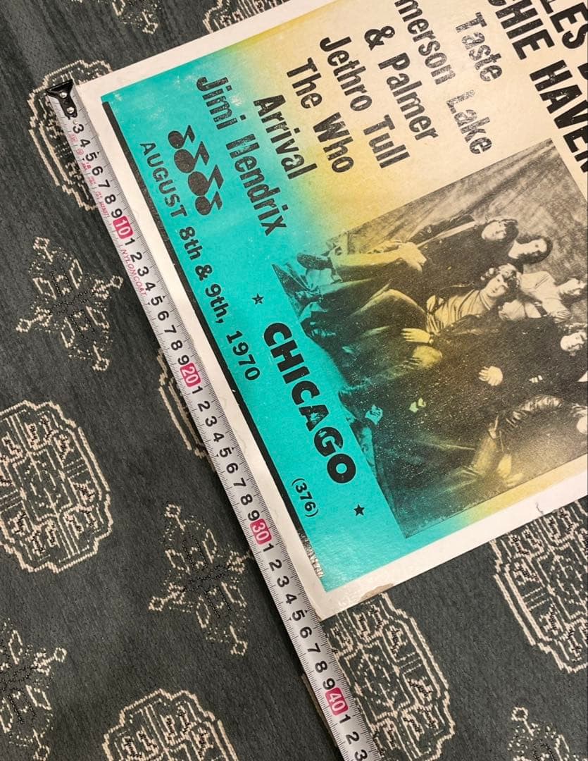 年代物フェスポスターTHEDOORSMILESDAVISJimiHendrix