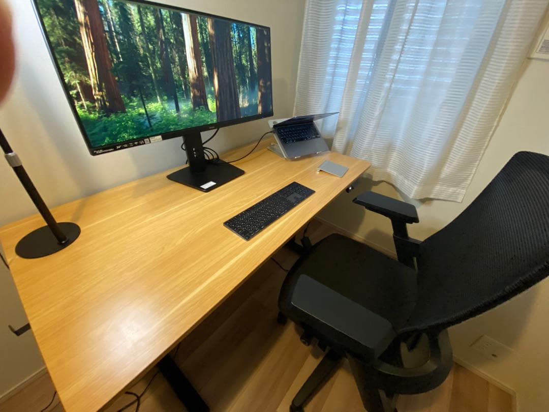 【美品】SANODESK 電動昇降式デスク 140×70 ※発送日未確定
