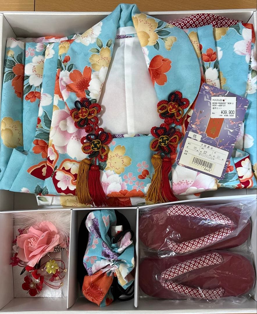 七五三用の着物　3歳女の子被布フルセット