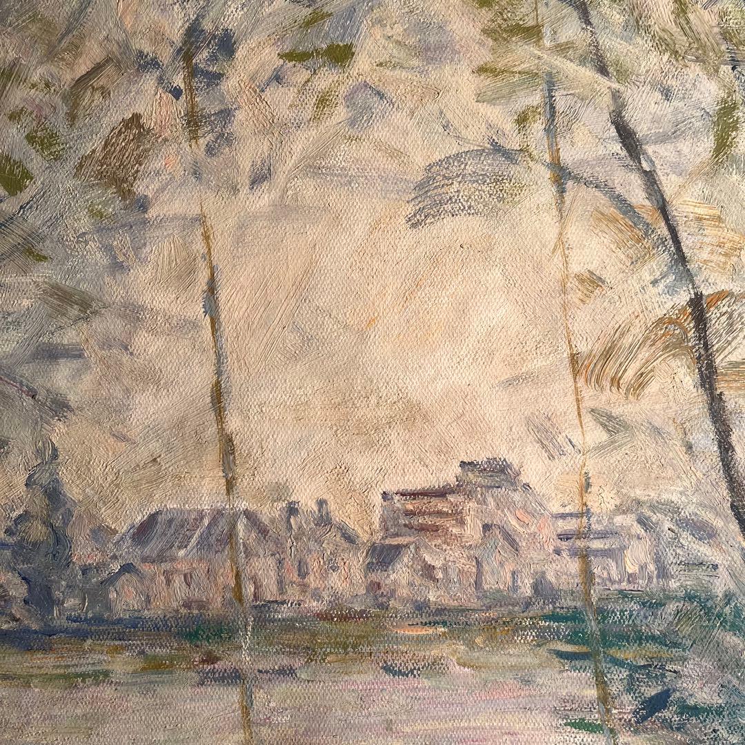 ☆秀作☆ 手書き油絵 クロード・モネ 柳の下に座る女（大）肉筆絵画