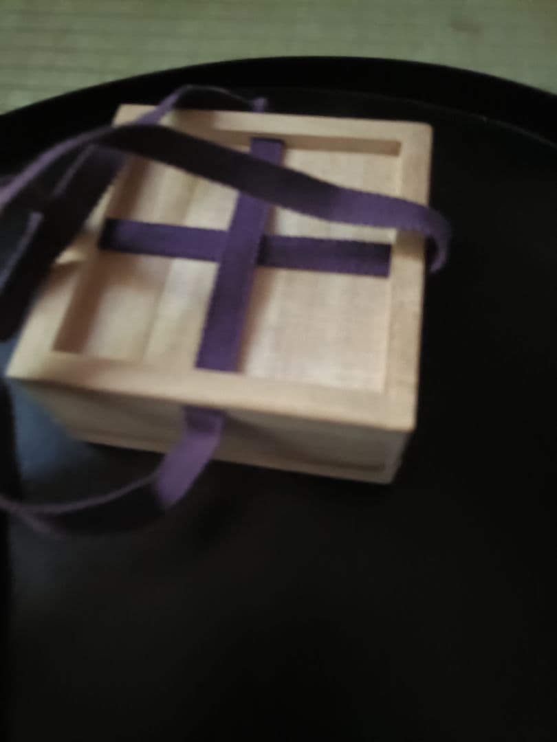 佐々木省庵作品 黒柿材　本クワガタ雄雌漆絵 蓋物