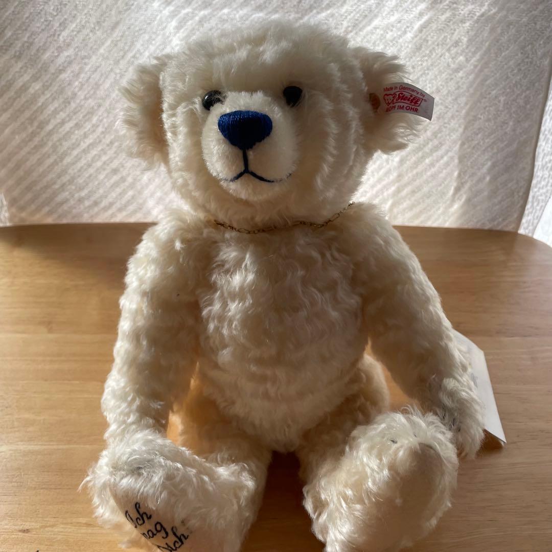 シュタイフ　テディベア　白ベアー　ホワイト　2003年　限定　袋付き