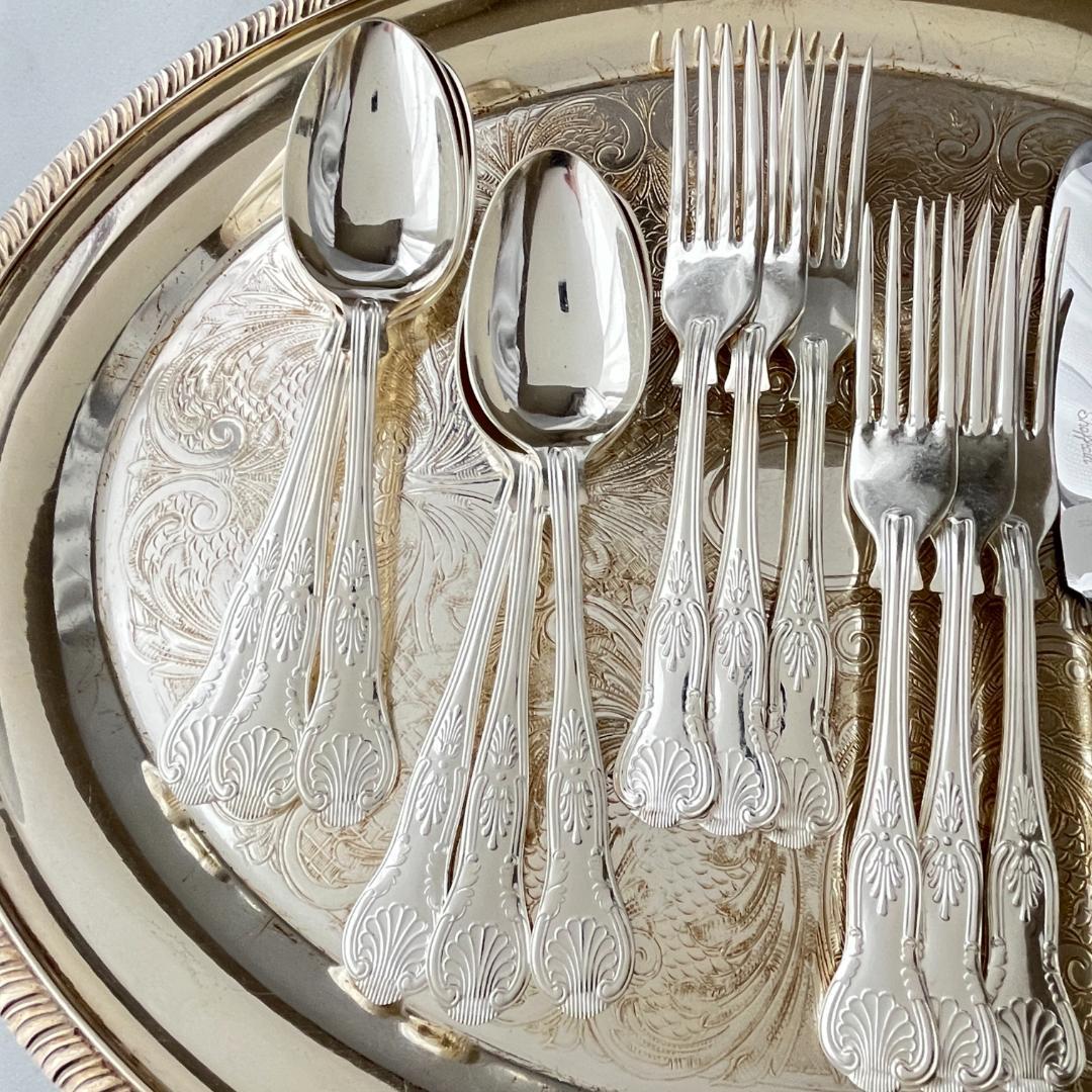 【Smith Seymour】キングスパターンのデザートセット 6名用19本組