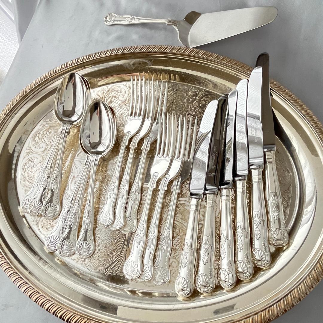 【Smith Seymour】キングスパターンのデザートセット 6名用19本組