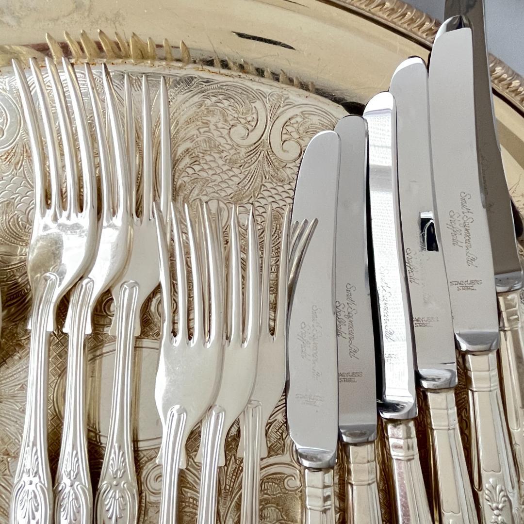 【Smith Seymour】キングスパターンのデザートセット 6名用19本組