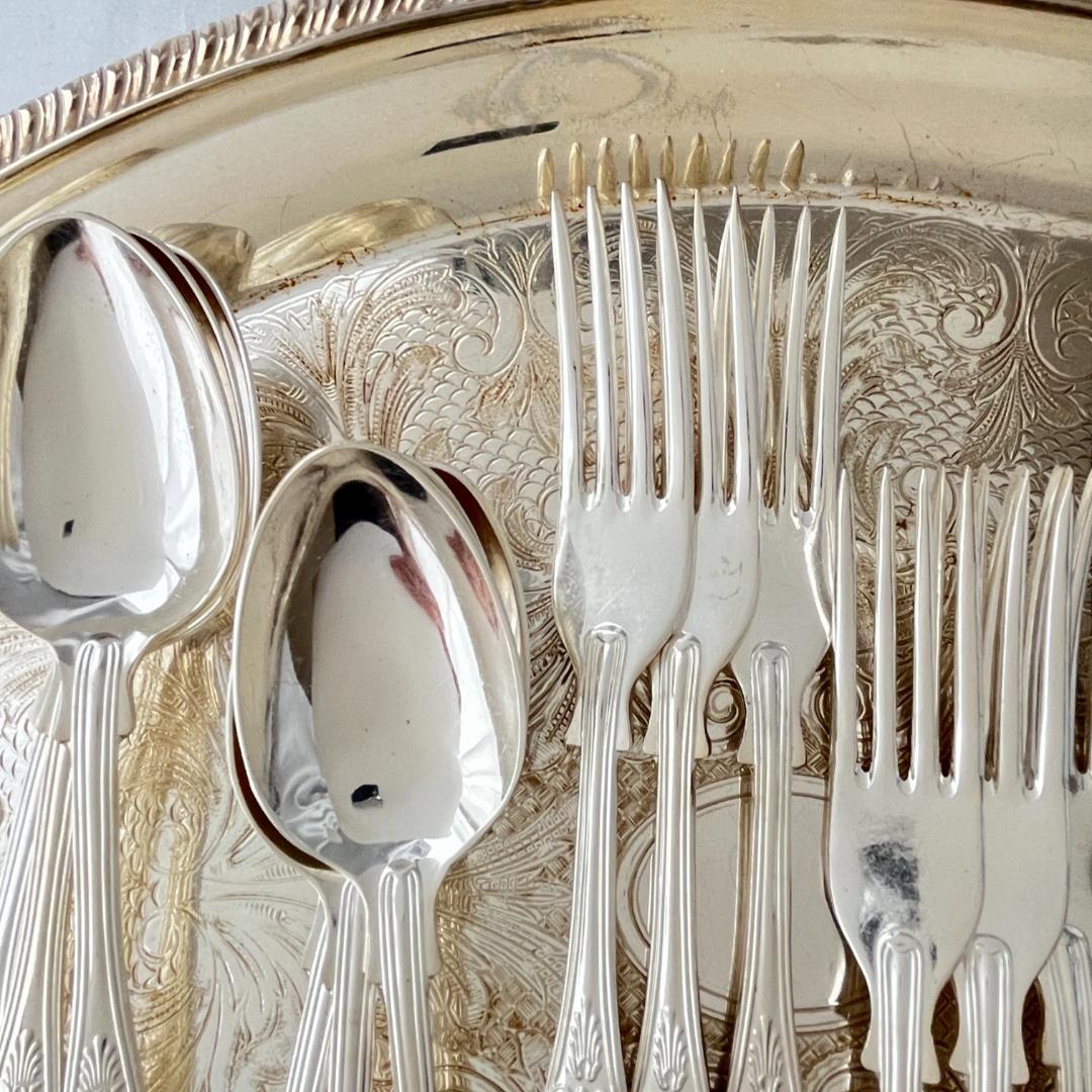 【Smith Seymour】キングスパターンのデザートセット 6名用19本組