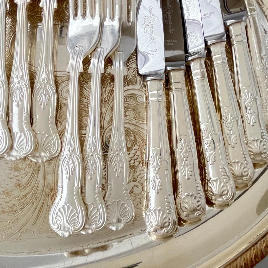 【Smith Seymour】キングスパターンのデザートセット 6名用19本組