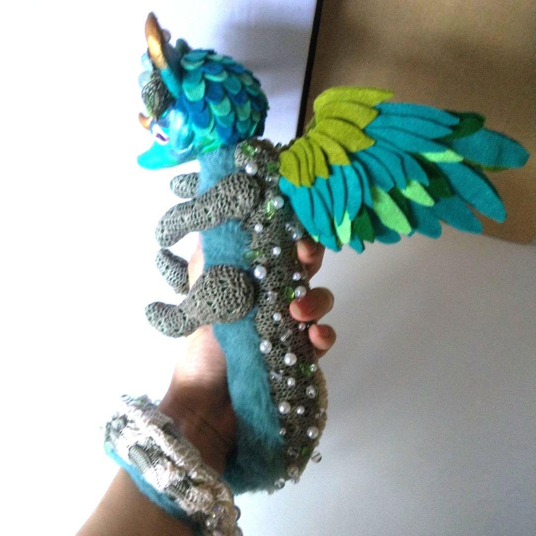 妖精？使い魔？小龍①架空空想生物人形 アートドール ハンドメイド(説明欄必読