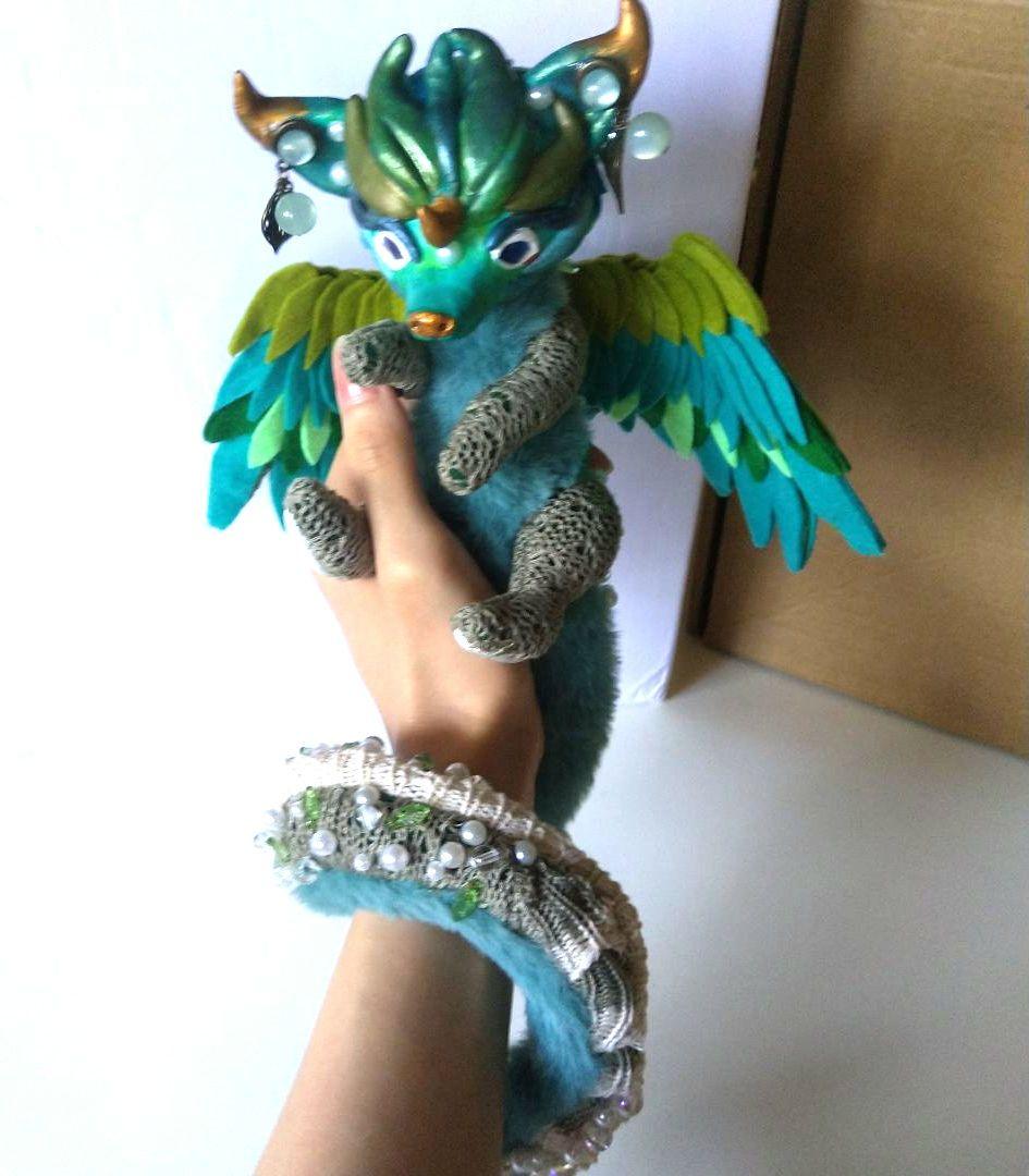 妖精？使い魔？小龍①架空空想生物人形 アートドール ハンドメイド(説明欄必読