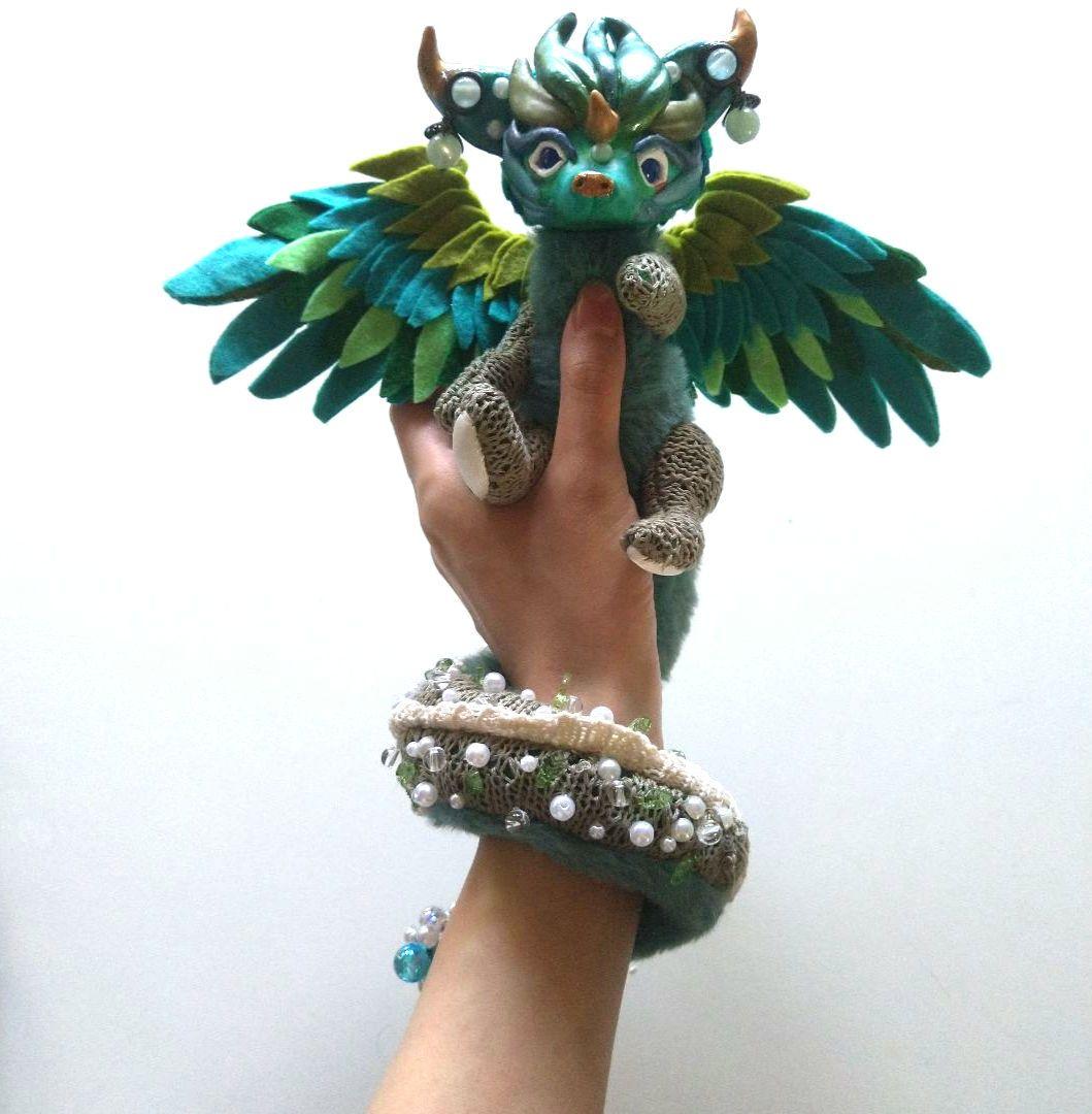 妖精？使い魔？小龍①架空空想生物人形 アートドール ハンドメイド(説明欄必読