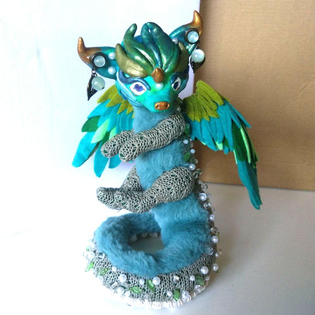 妖精？使い魔？小龍①架空空想生物人形 アートドール ハンドメイド(説明欄必読