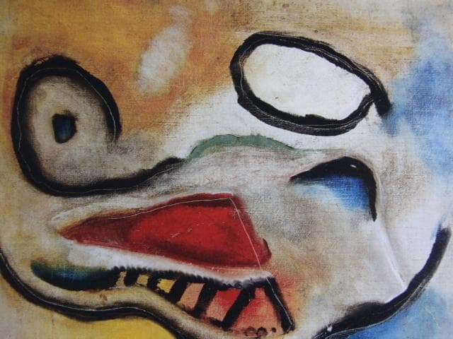 ヴォルフガング・ヴォルス、顔、希少画集画、新品高級額・額装付、状態良好