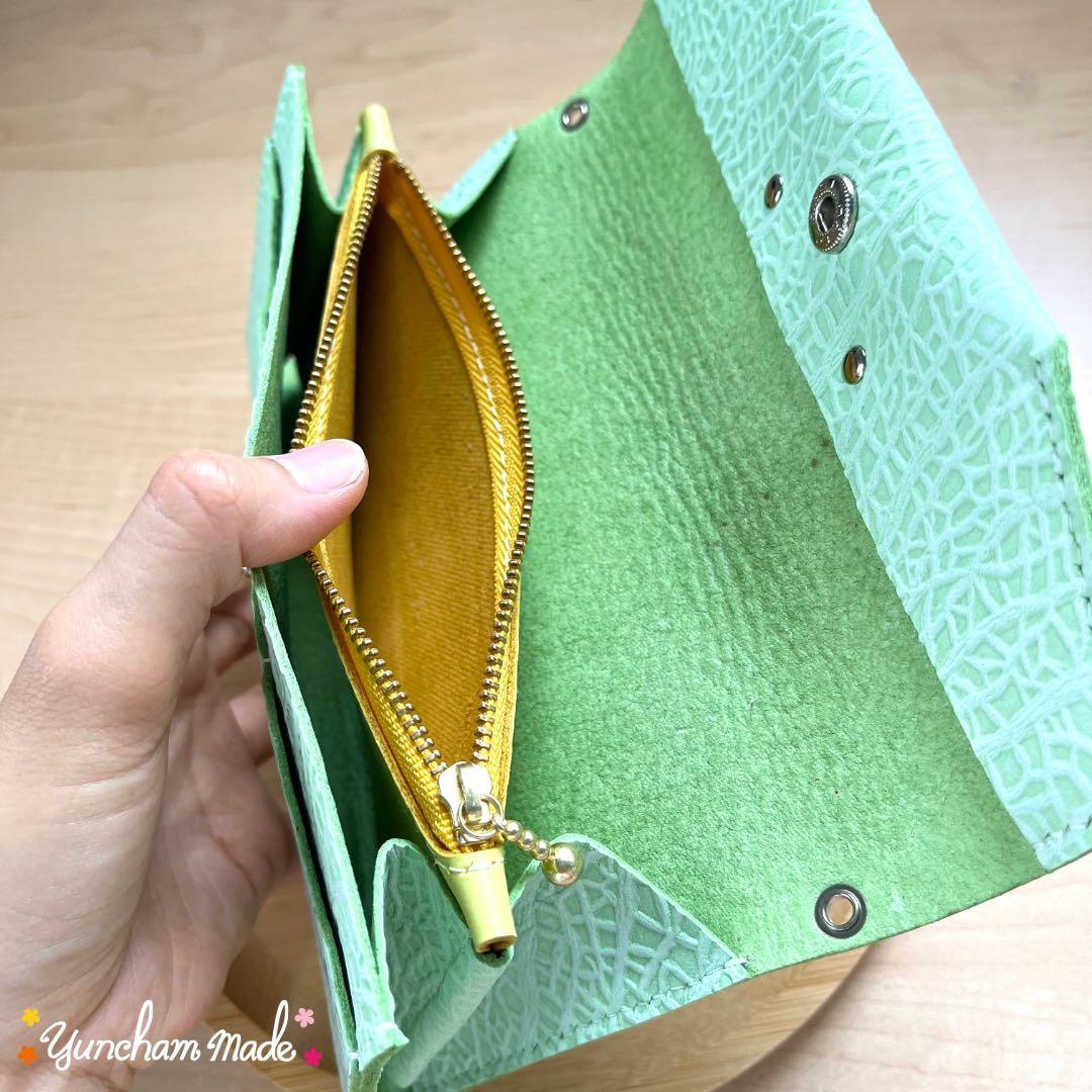 【長財布】　進化　メロンの革小物