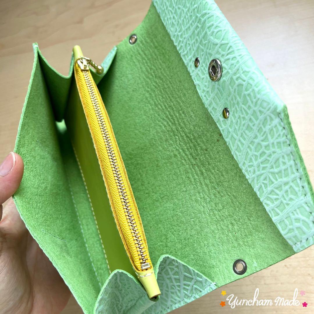 【長財布】　進化　メロンの革小物