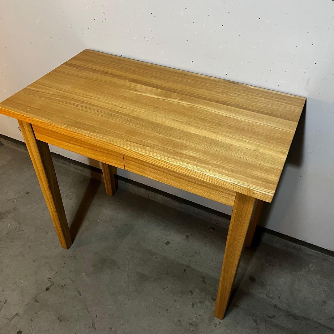 美品・廃盤希少★無印 タモ材パーソナルデスク