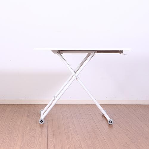 《新品・送料無料》《完成品》ガス昇降式テーブル PU 幅90cm ホワイト