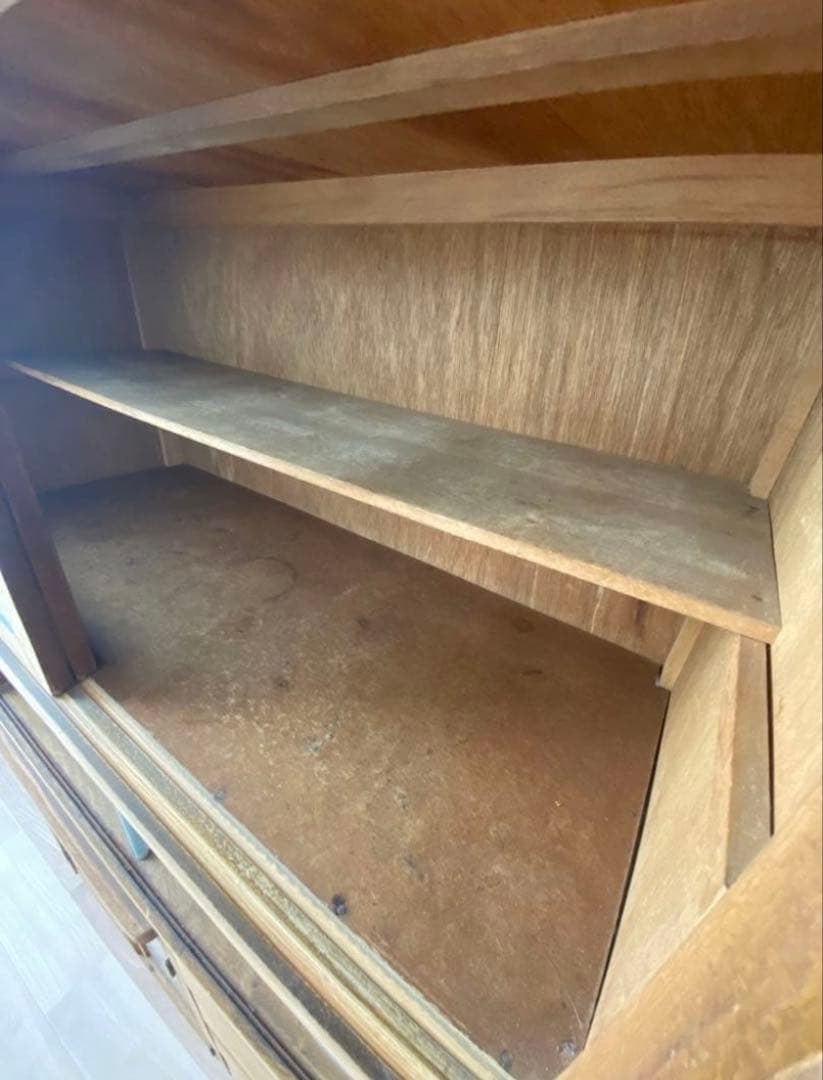 【送料込】古い木の食器棚　水屋　一点もの古家具