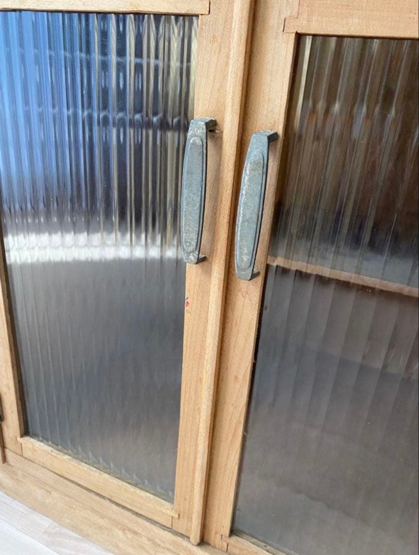 【送料込】古い木の食器棚　水屋　一点もの古家具