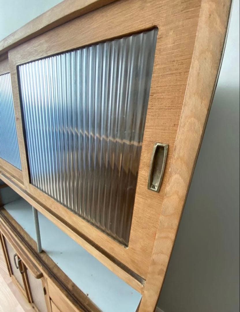 【送料込】古い木の食器棚　水屋　一点もの古家具