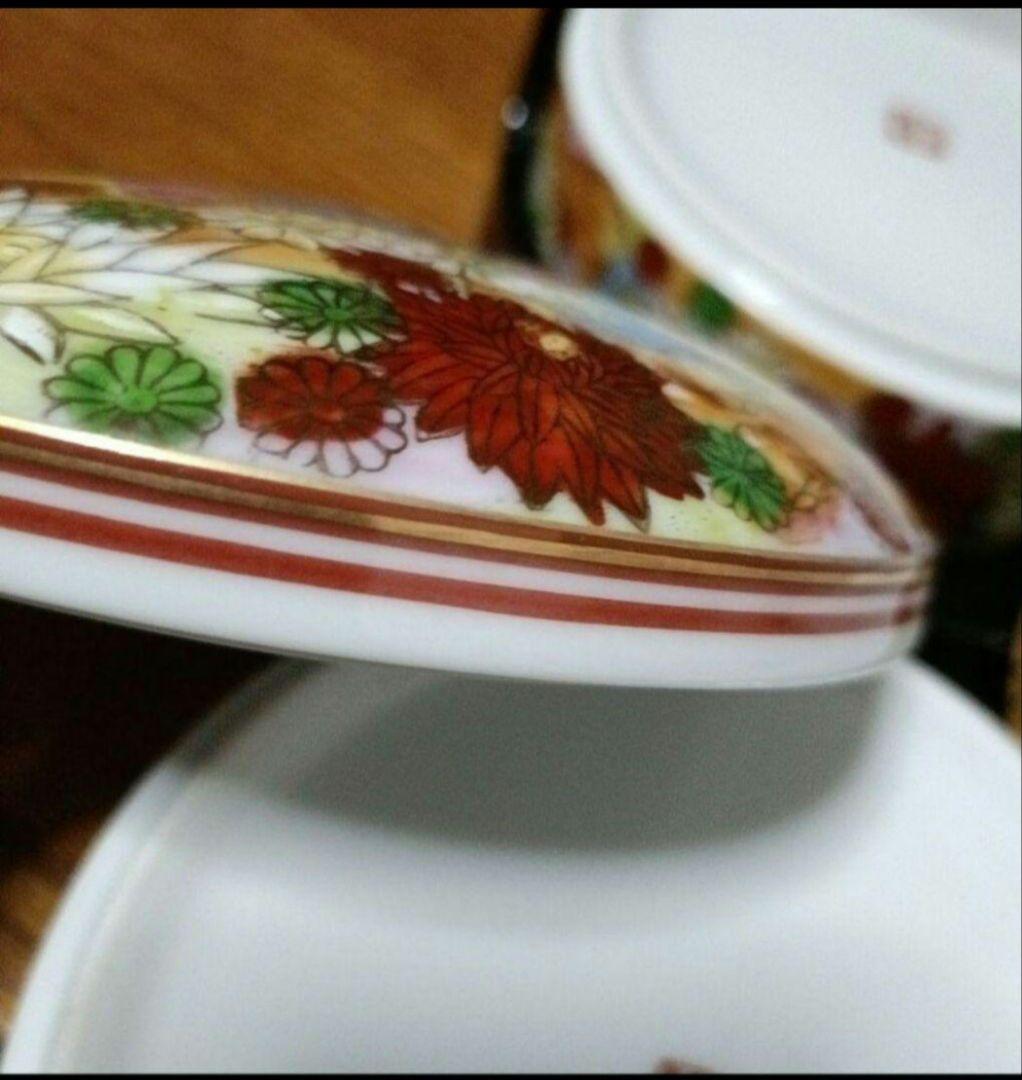 九谷焼　金彩 花詰 三段重 清峰造おせち重箱お正月 未使用