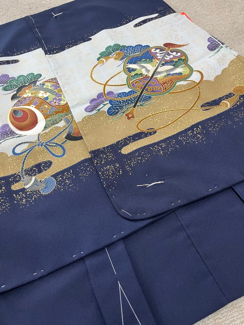 新品★七五三　男の子　きもの羽織セット　四つ身　C01