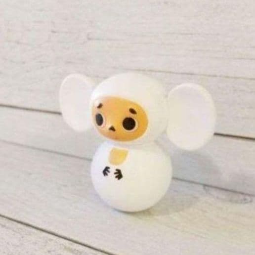 新品　チェブラーシカ　起き上がりこぼし　ホワイト