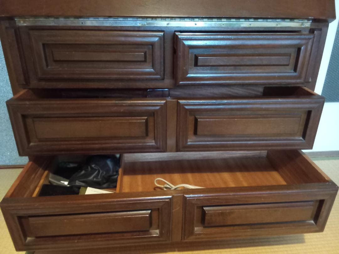 冬季モアバーゲン ：松本民芸家具調　ライティングビューロー美品（書斎・勉強机に）