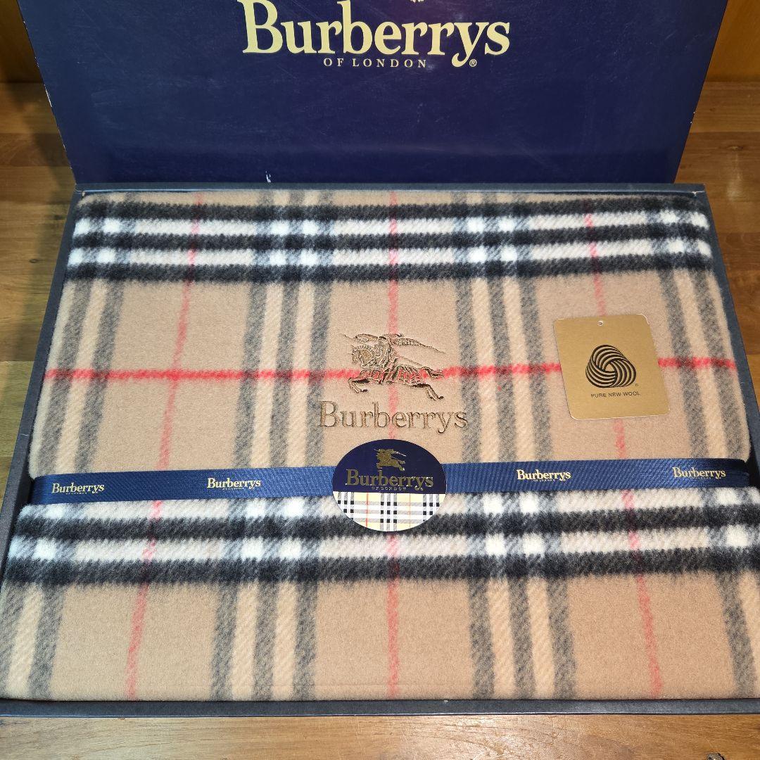 未使用/希少！Burberrysバーバリー ノバチェック ウール毛布 日本製