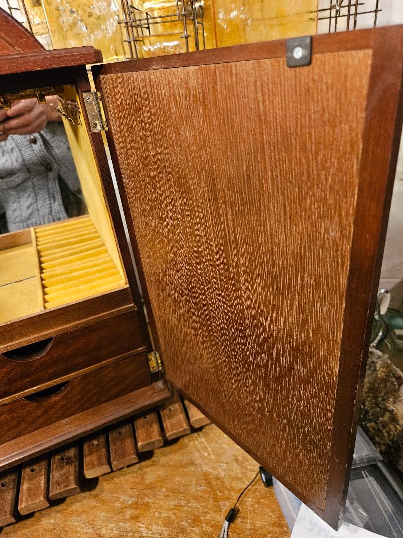 ジュエリーボックス　JPS ノベルティ　非売品　鏡　ミラー　オルゴール　昭和レト