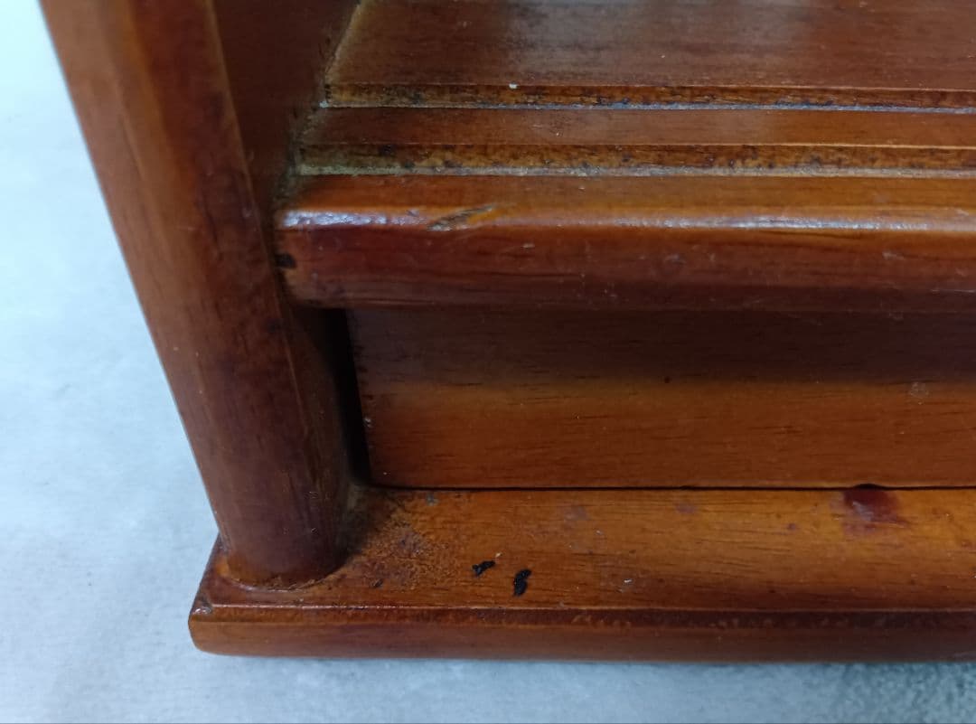 引き出し付き蝿帳　収納棚　両面開き　食器棚　食品保存キャビネット　レトロ