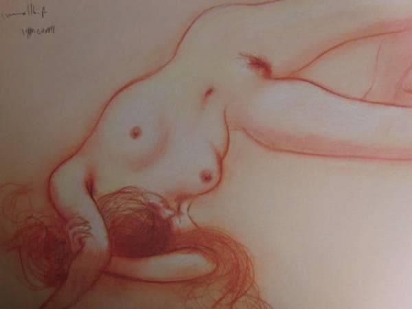 古沢　岩美、デッサン　AE、希少な額装用画集より、新品額装付、状態良好