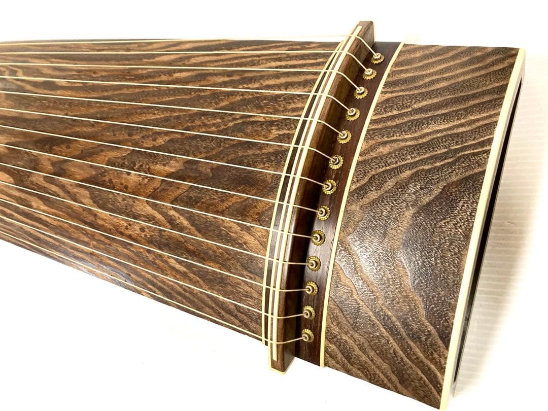 ◆和琴◆13弦琴 全長183cm 琴柱／口前カバー／琴爪／丸袋付【引き取り歓迎】