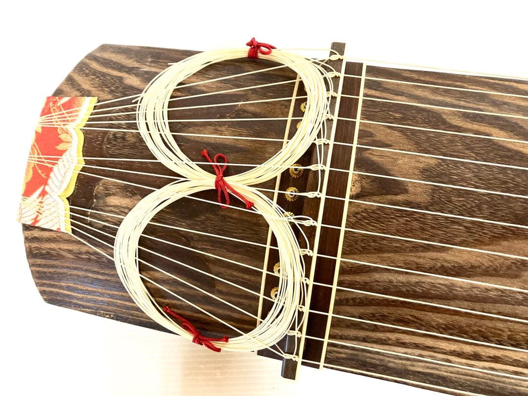 ◆和琴◆13弦琴 全長183cm 琴柱／口前カバー／琴爪／丸袋付【引き取り歓迎】