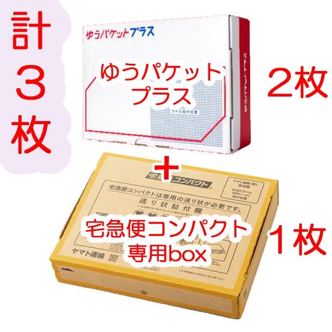 3枚セット ゆうパケットプラス専用箱 2枚 宅急便コンパクト専用box 1枚