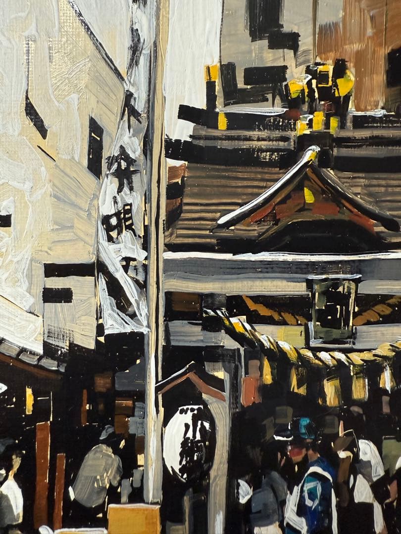 油彩スケッチ『小網神社』