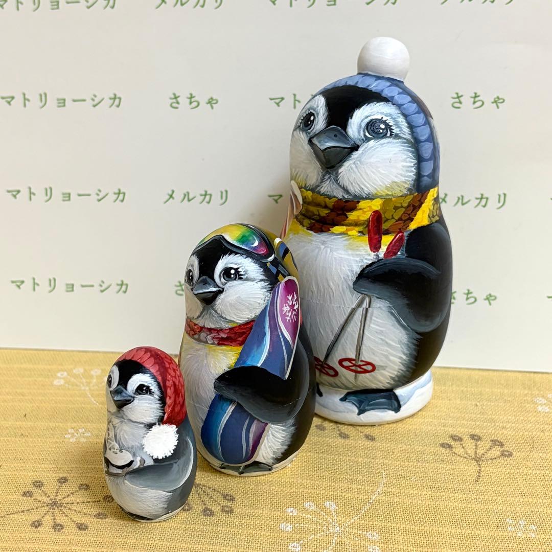 ロシア　マトリョーシカ　ペンギン　スヴェトラーナ・ニコラエヴァ　スキー　スケート