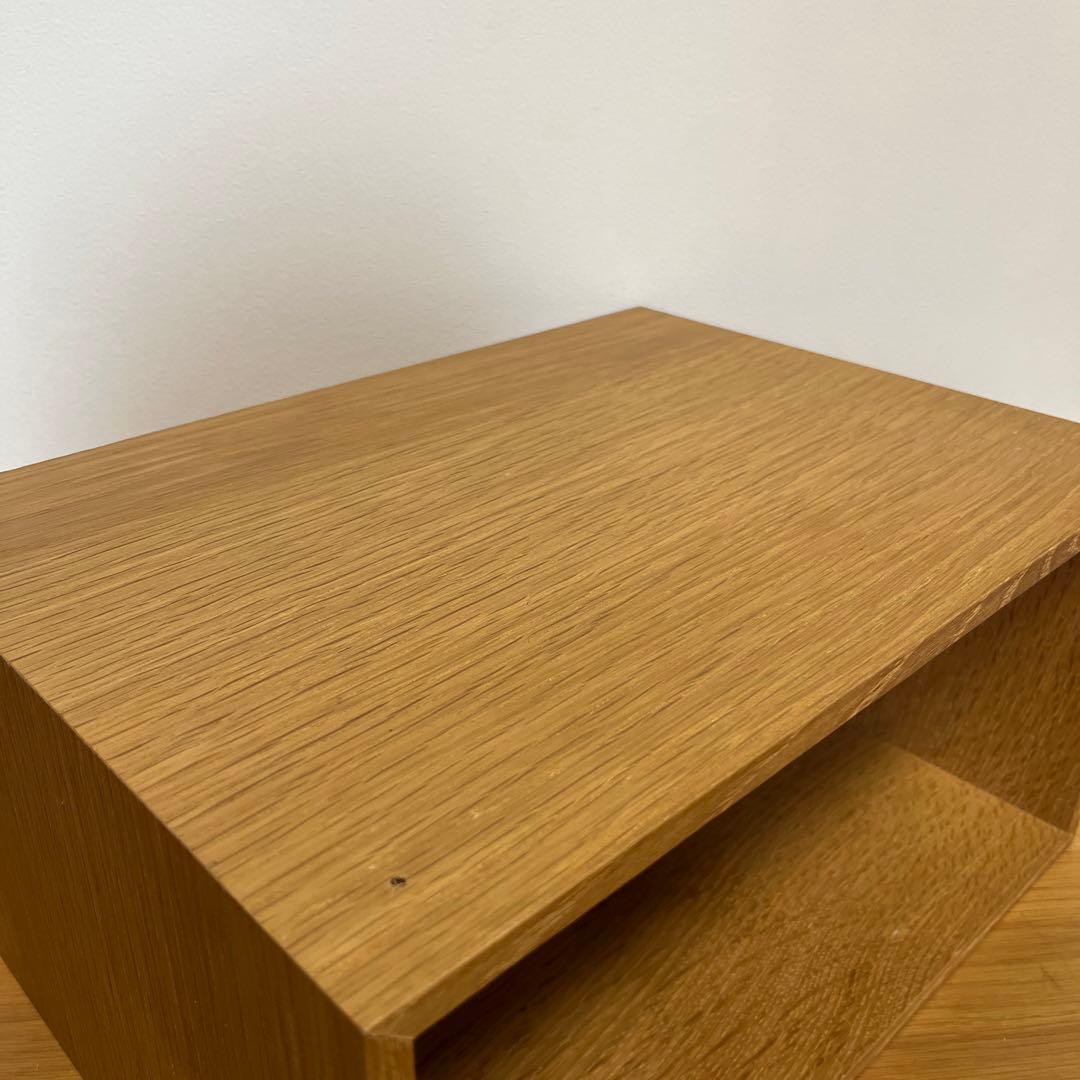 無印良品　スタッキングチェスト　ハーフオープン2点　オーク材
