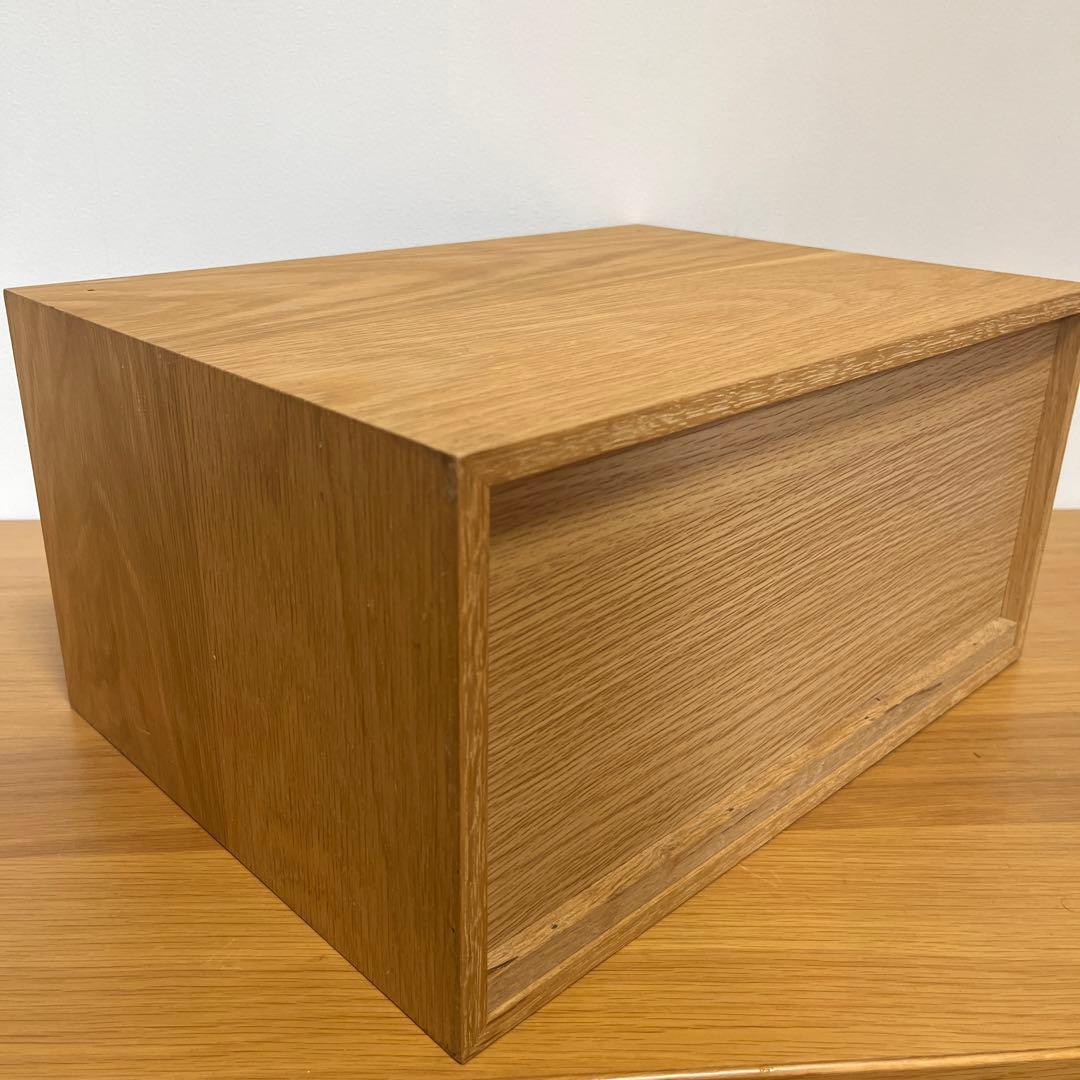 無印良品　スタッキングチェスト　ハーフオープン2点　オーク材