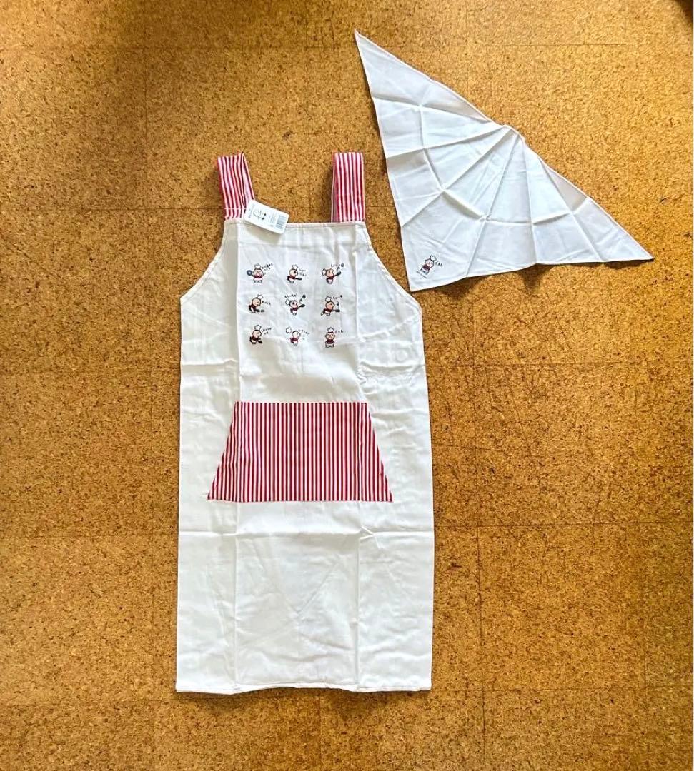 新品未使用！1980年代！デッドストック！みんなのたあ坊 大人 エプロン 三角巾