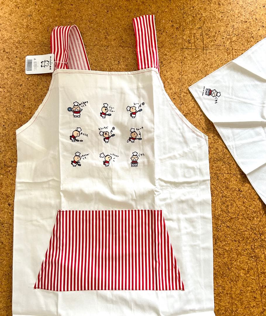 新品未使用！1980年代！デッドストック！みんなのたあ坊 大人 エプロン 三角巾