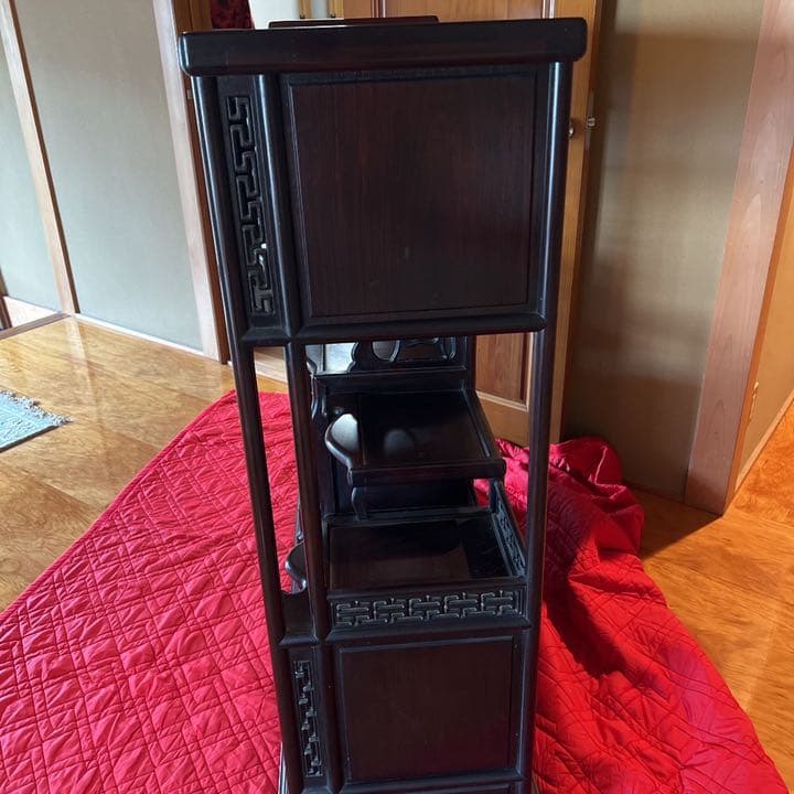 黒檀 高級 和家具 茶棚 茶箪笥 飾り棚 違い棚 花梨 紫檀 唐木 - メルカリ
