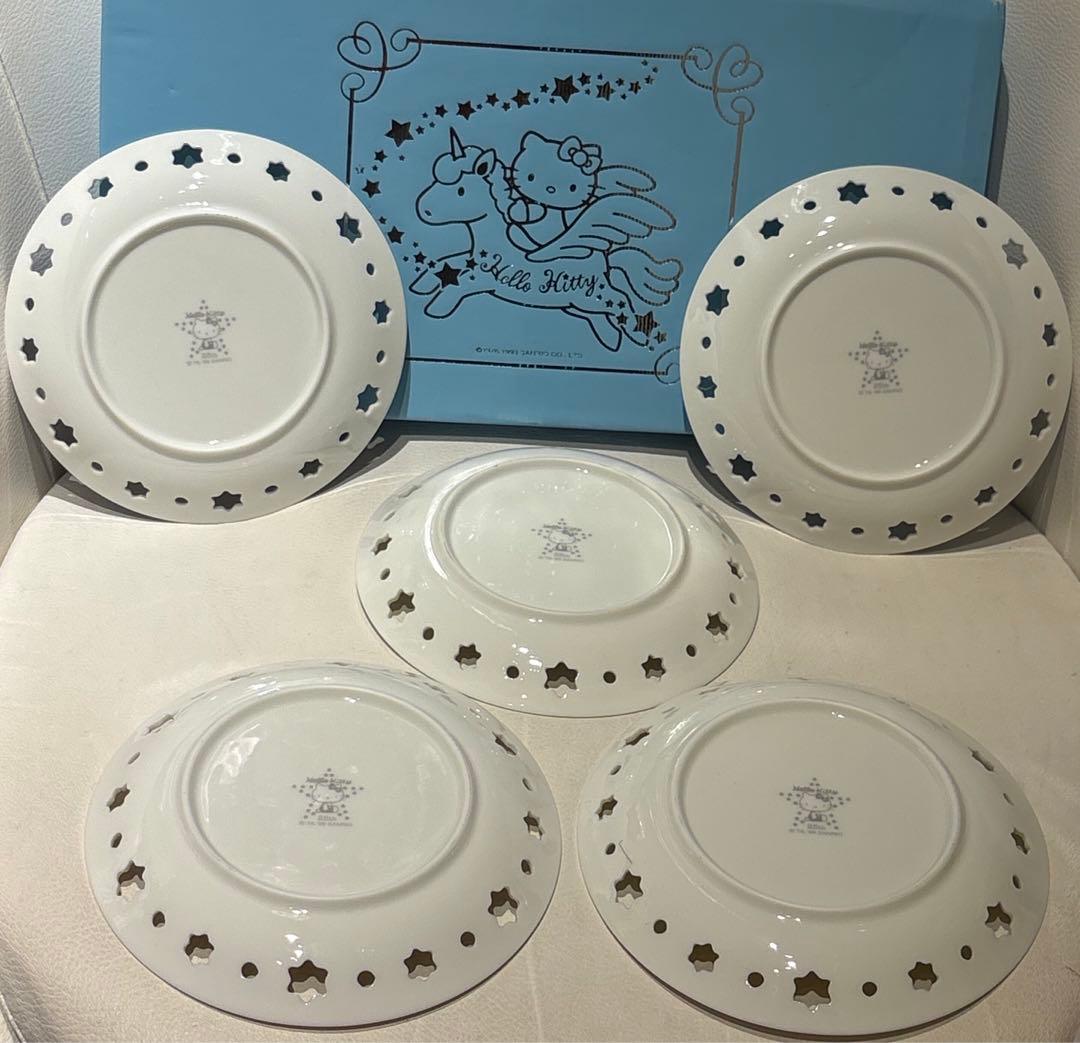 ハローキティ　お皿　25周年記念限定 5枚セット 新品箱入り　サンリオ　激レア