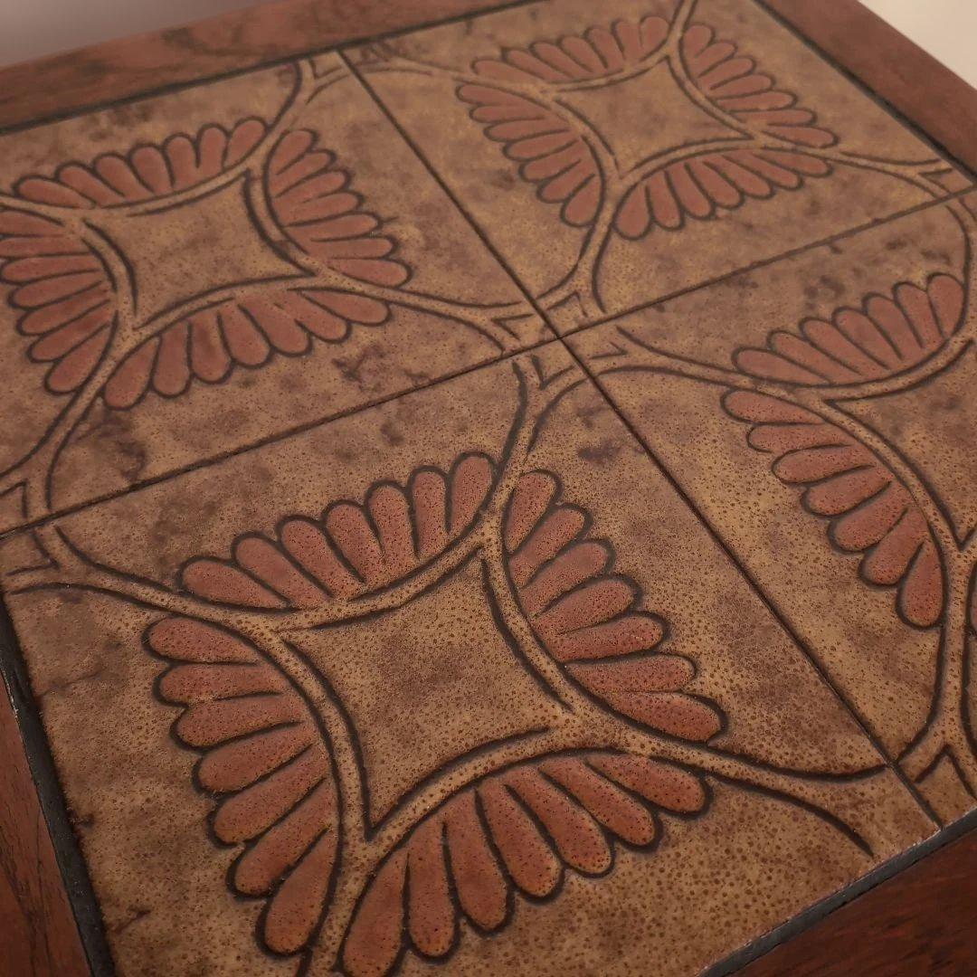 昭和レトロ 70s タイルトップ サイドテーブル 日本製 ミッドセンチュリー