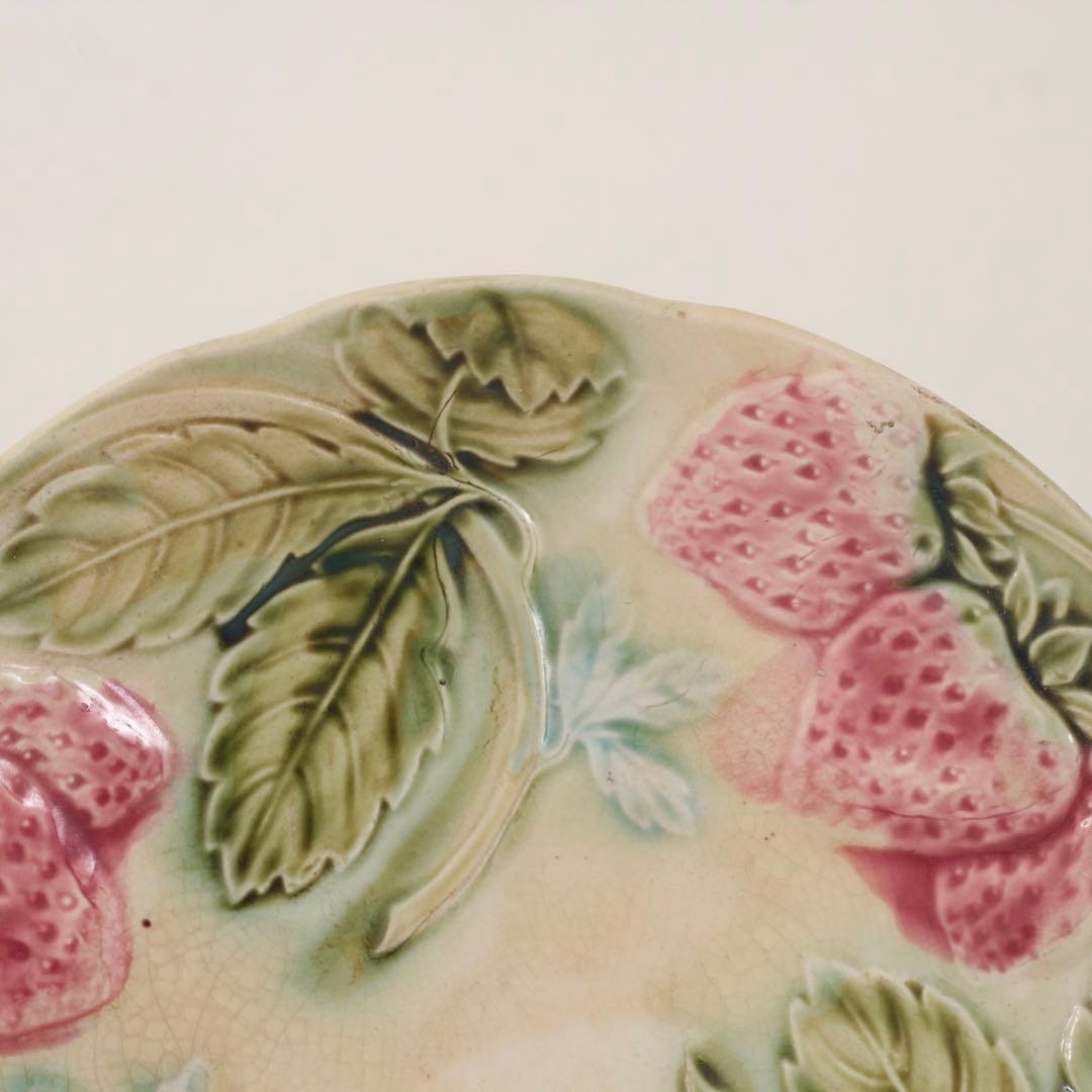 フランスアンティーク バルボティーヌ 苺 プレート 皿 アンティーク 古道具